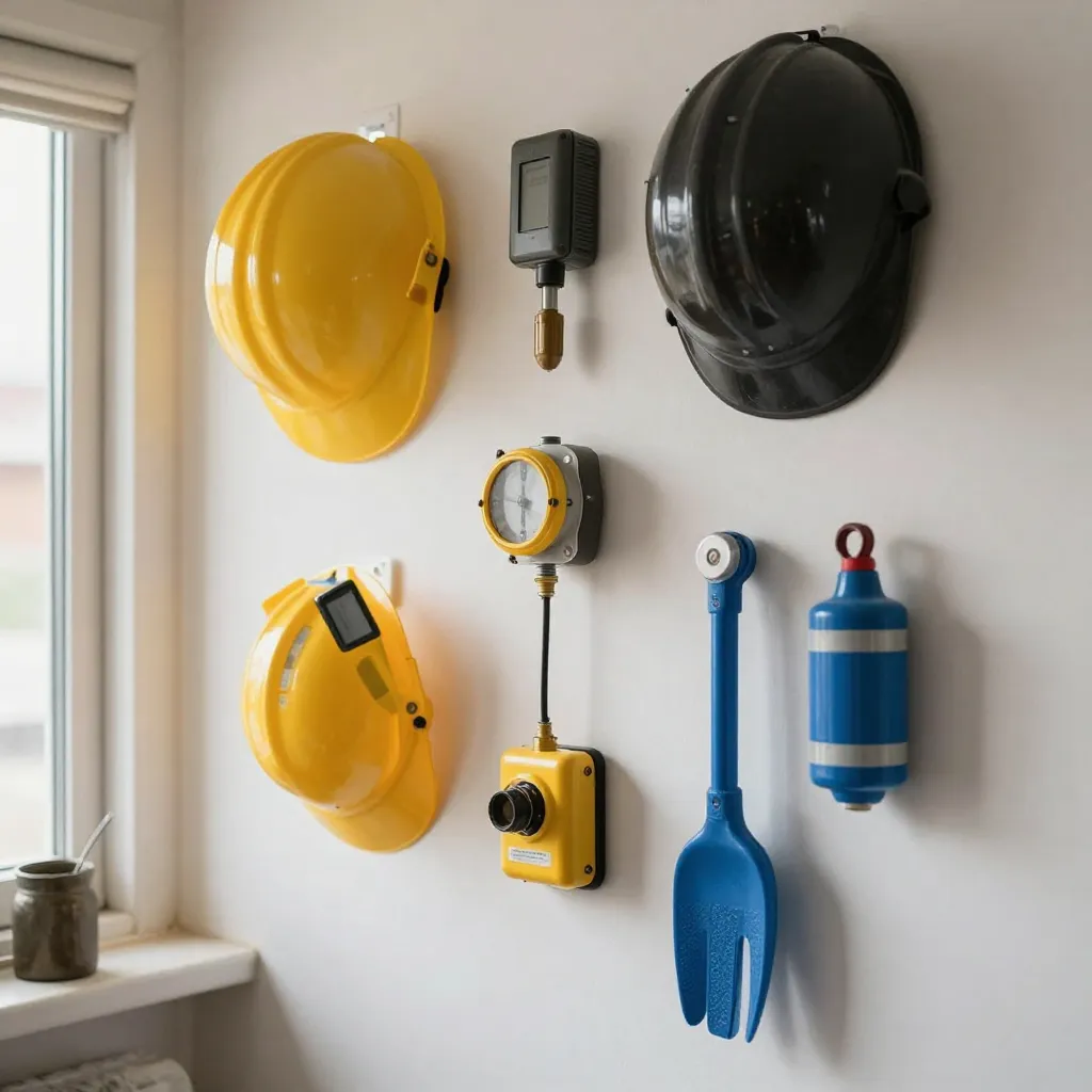Safety accessories organized by category and room type
